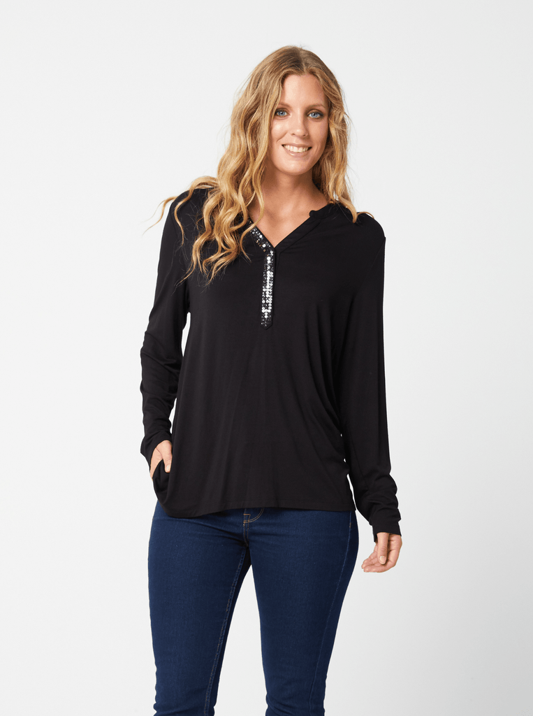 AW2020 Clothing Top BROOKLYN Top in Black