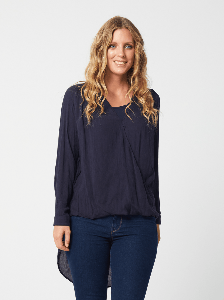 AW2020 Clothing Top FIONA Top - Navy