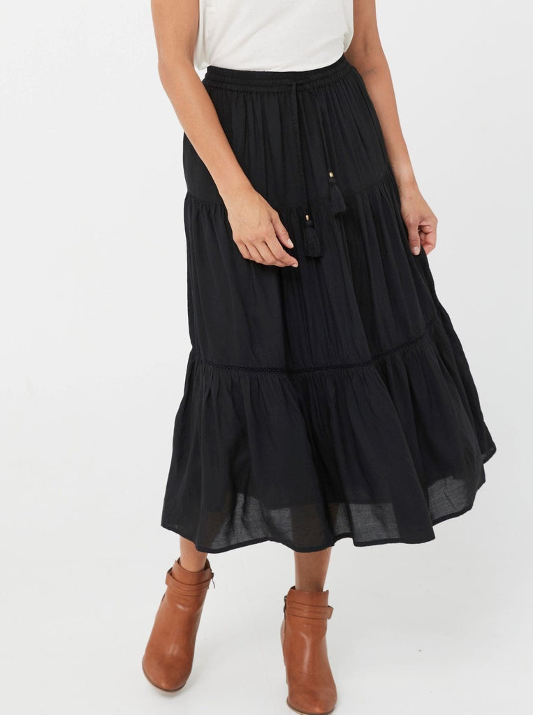 Woman Winter Maxi Skirt Black Skirt  Darcy Skirt | Black
