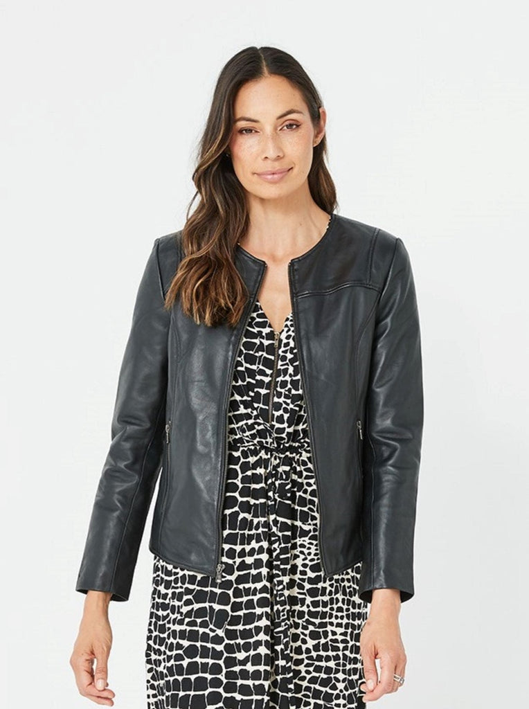 Women Jacket Gia Leather Jacket | Black /100% Leather