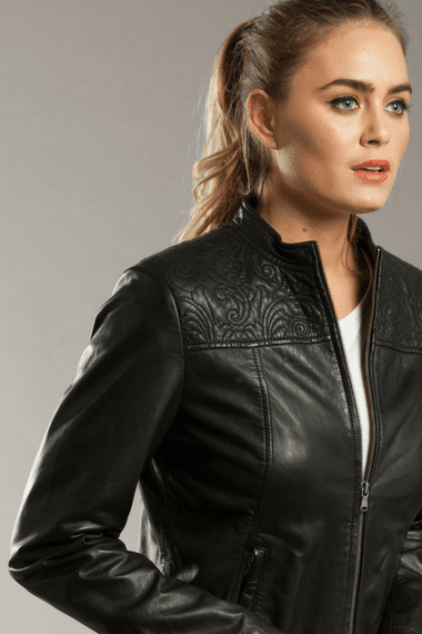 KAJA AW 17 Jacket JESSICA - Leather Jacket in Black