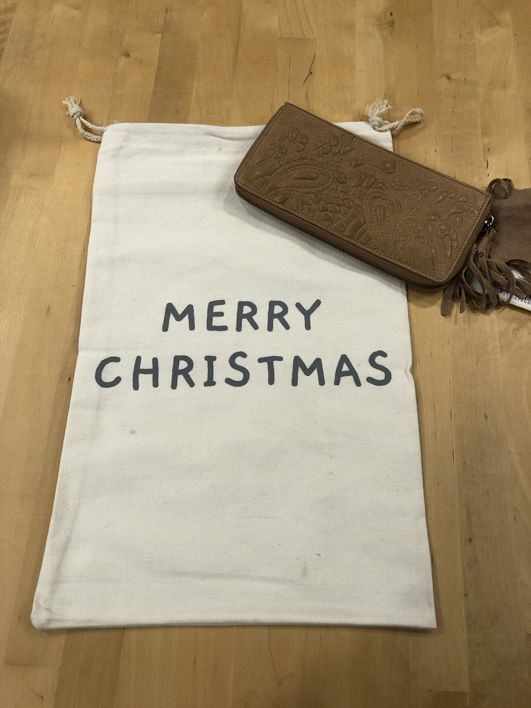 KAJA Home Bag Large / MERRY CHRISTMAS 100% Simply Cotton Pouch Bag