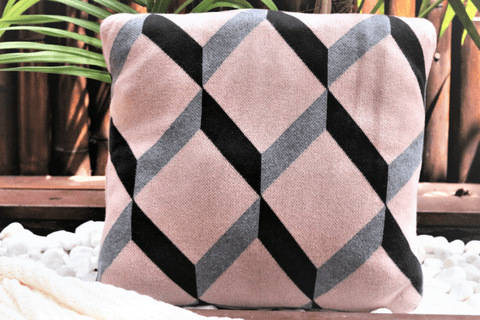 KAJA Home Homeware Pink / O/S / 100% Cotton KARLSTAD Cushion Cover Set - Pink & Blue