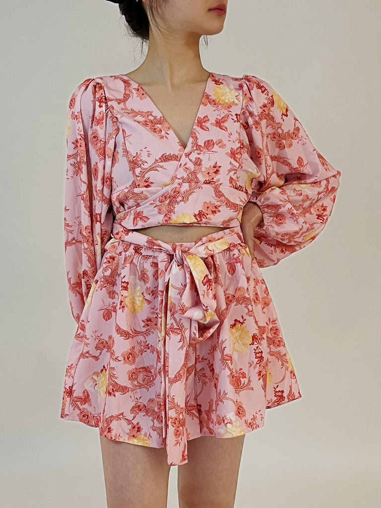 Elegant floral print maxi dress for women