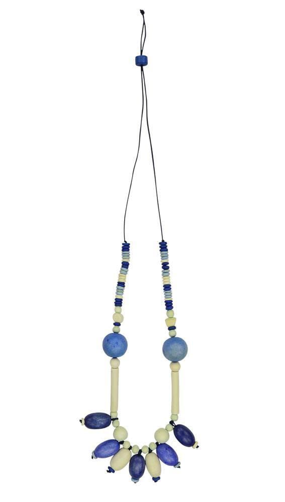 SS2017 Clothing Accessories17 Necklace Multi / O/S / Wood beads CORNELIA - Necklace Blue Multi