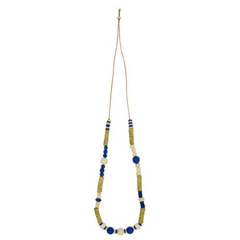 SS2017 Clothing Accessories17 Necklace Navy multi / O/S / Wood beads BIRCH - Necklace Navy multi