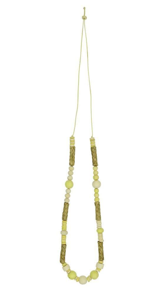 SS2017 Clothing Accessories17 Necklace Yellow multi / O/S / Wood beads BIRCH - Necklace Yellow multi