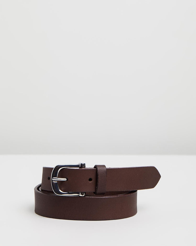 Woman Leather Belt DENVER - Leather Belt - Dark Brown