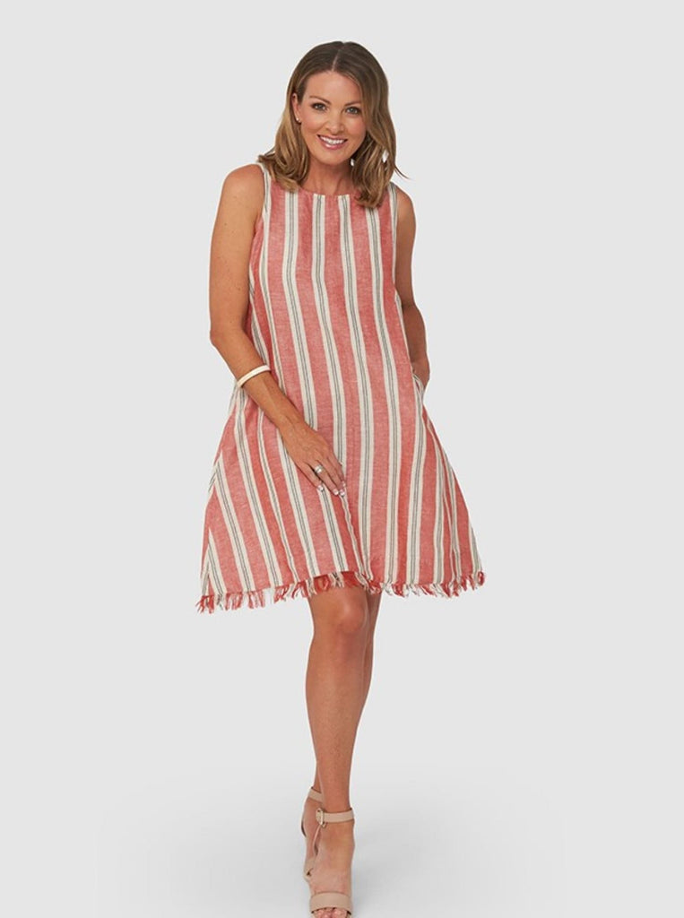 SS2020 Clothing Dress AMY Dress | Red Stripe