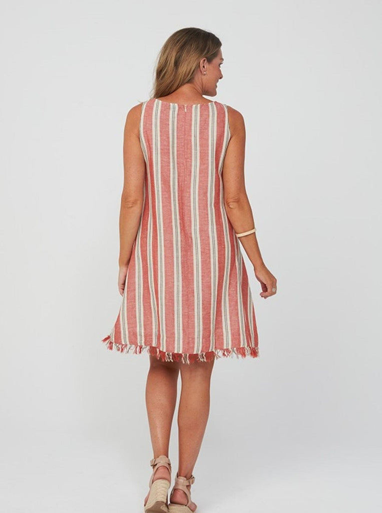 SS2020 Clothing Dress AMY Dress | Red Stripe