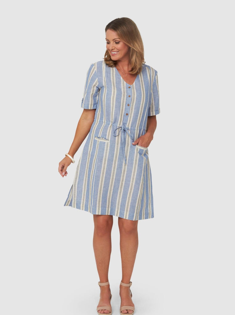 SS2020 Clothing Dress YARA Dress | Blue Stripe