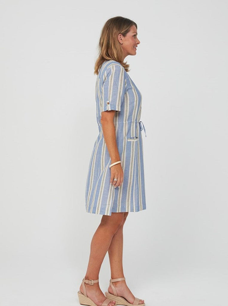 SS2020 Clothing Dress YARA Dress | Blue Stripe