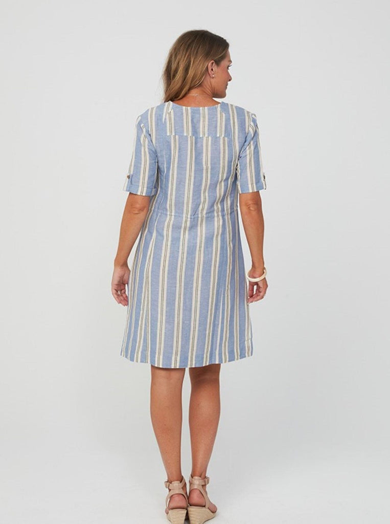 SS2020 Clothing Dress YARA Dress | Blue Stripe