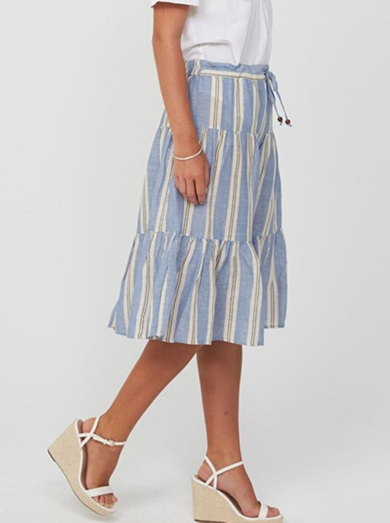 SS2020 Clothing Skirt HAVANNA Skirt | Blue Stripe