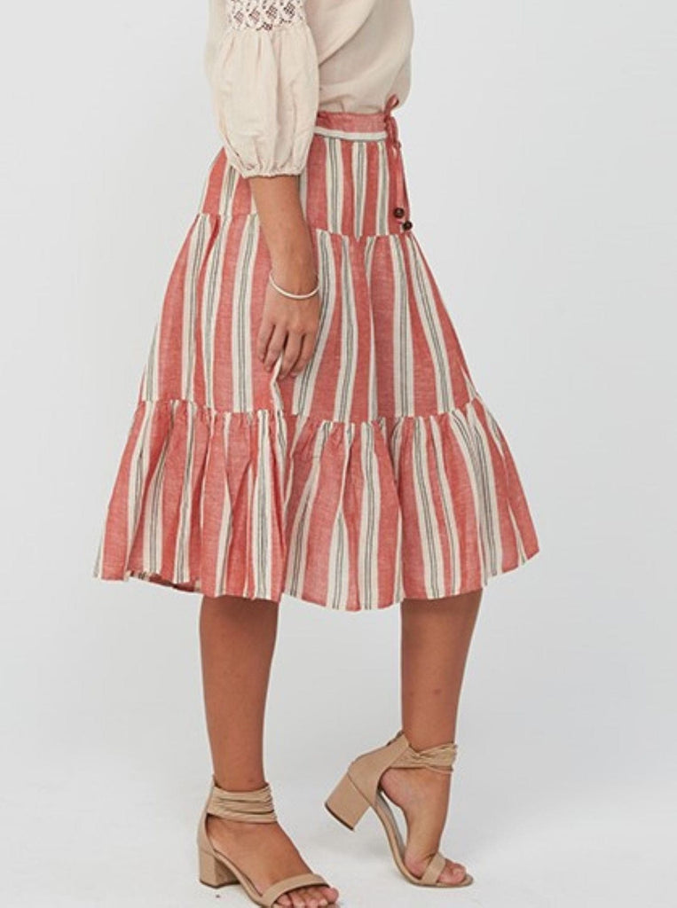 SS2020 Clothing Skirt HAVANNA Skirt | Red Stripe