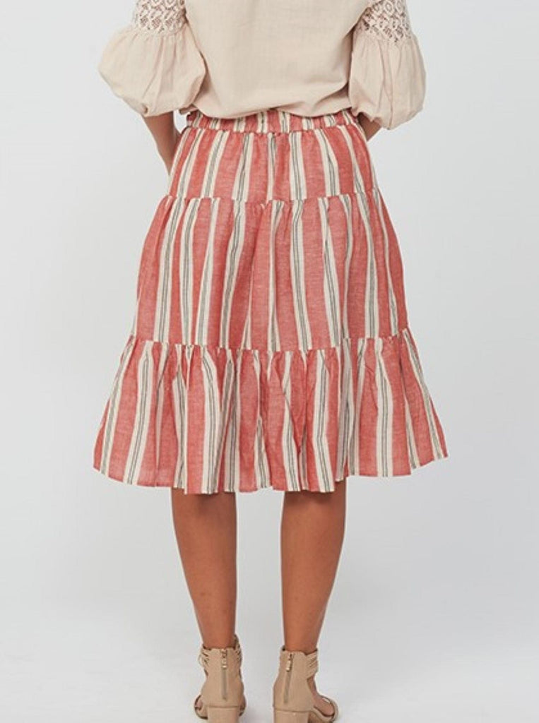 SS2020 Clothing Skirt HAVANNA Skirt | Red Stripe