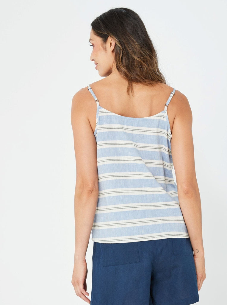 SS2020 Clothing Top CLEO Singlet | Blue Stripe