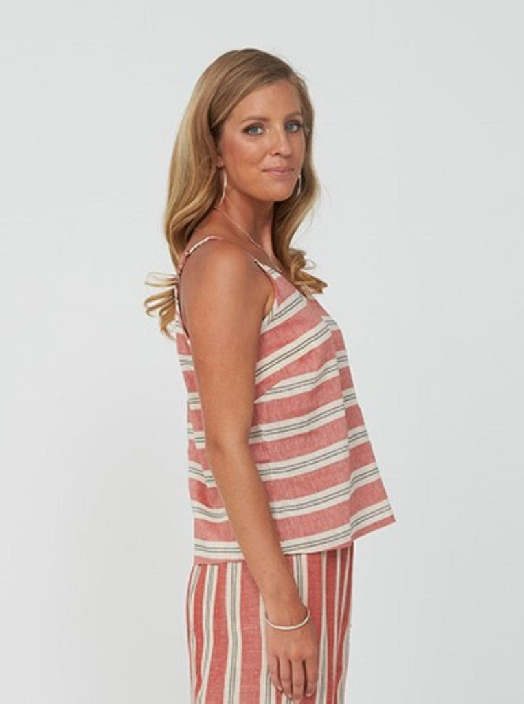 SS2020 Clothing Top CLEO Singlet | Red Stripe
