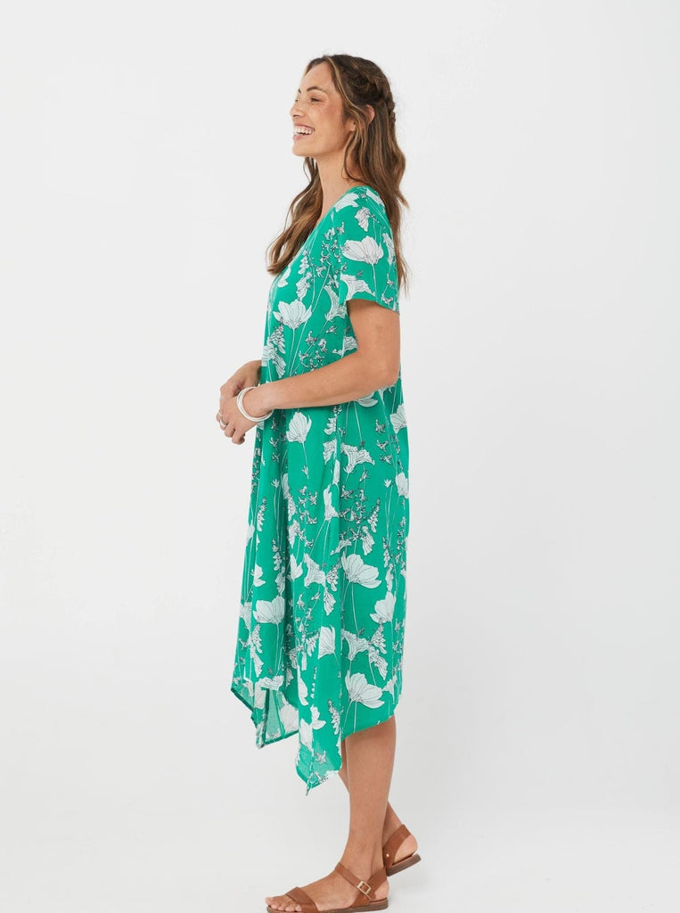 SS2021 Dress Ana Dress - Green Print/Cotton