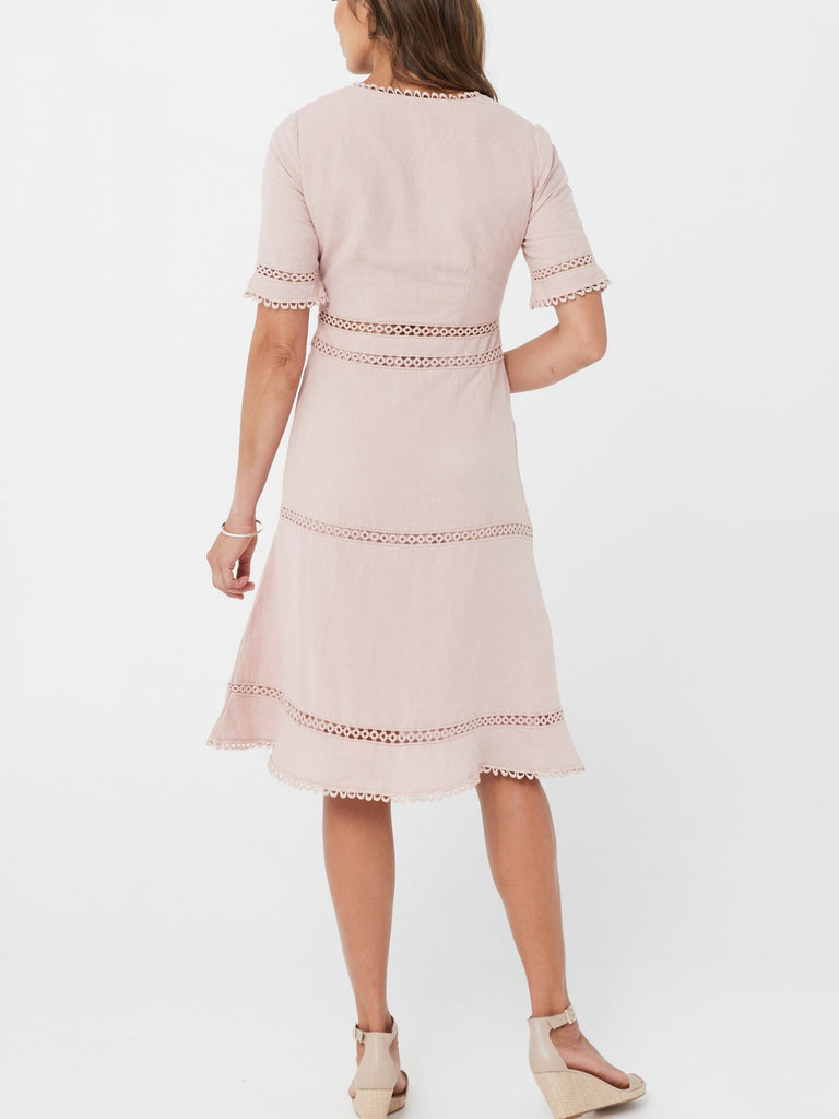 SS2021 Dress Annie Dress -Blush/Linen & Cotton