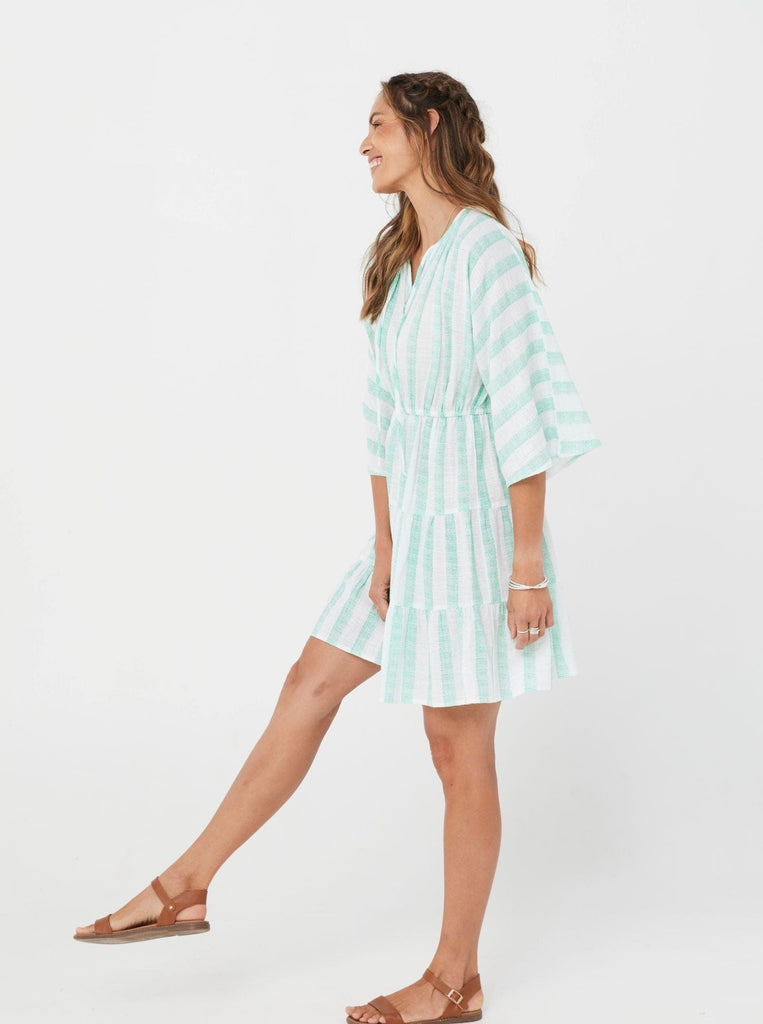 SS2021 Dress Ylva Dress - Green Stripe/Cotton