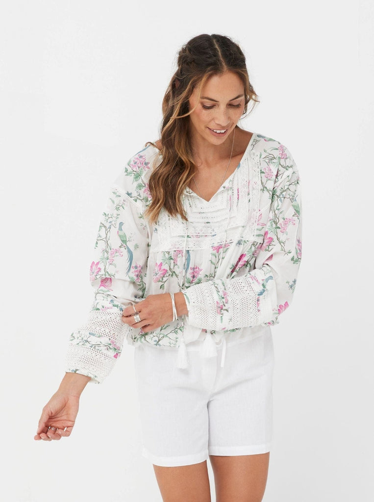 SS2021 Top Charlize Top - Pink Floral/Cotton