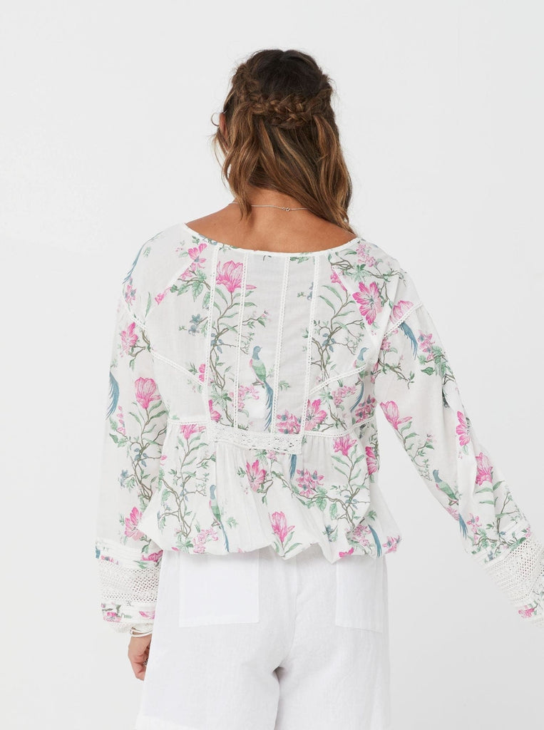 SS2021 Top Charlize Top - Pink Floral/Cotton