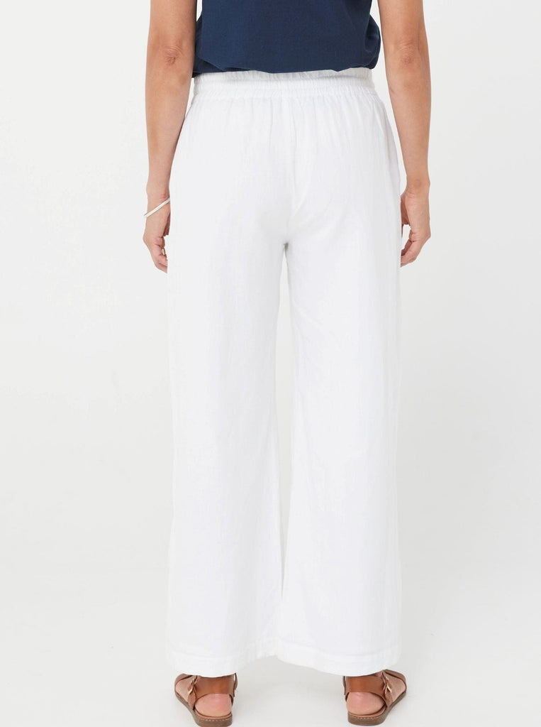 SS2021 Trousers Valentina Trousers - White/Cotton & Linen