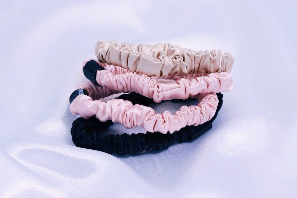 TAIHU SNOW 2021 Silk Scrunchies S / Charming Pink Silk Hair Scrunchies (Small)