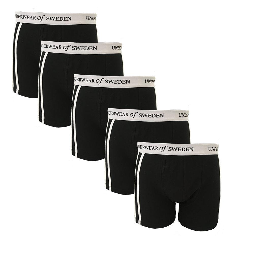 Underwear Of Sweden Boxer Shorts 5 Pack Mens Boxers 5-Pack  (Black & White)